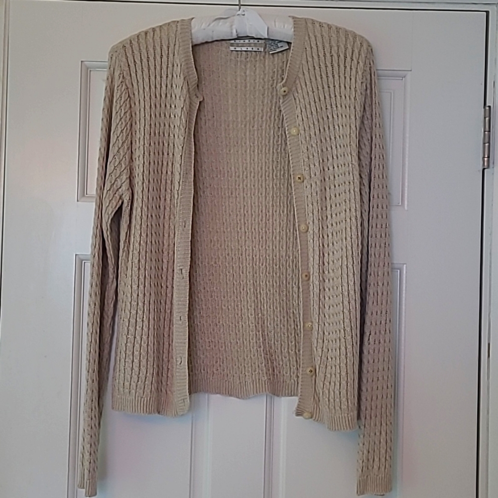 Sigrid Olsen Light-weight cable-knit cardigan